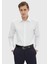 Beyaz Düz Regular Fit Dokuma Klasik %100 Pamuk Gömlek 1