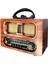 Büyük Boy Retro, Nostaljik, Ahşap Tasarım Bluetooth Hoparlörlü, Şarjlı, Taşınabilir Fm/am Destekli Radyo NS-6635 (5256) 1