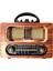 Büyük Boy Retro, Nostaljik, Ahşap Tasarım Bluetooth Hoparlörlü, Şarjlı, Taşınabilir Fm/am Destekli Radyo NS-6635 (5256) 3
