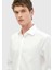 Beyaz Düz Regular Fit Dokuma Klasik %100 Pamuk Gömlek 3