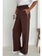 Kadın Lastikli Bel Bağcıklı Bol Paça Pantolon – Rahat & Minimal Stil 5