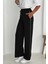 Kadın Lastikli Bel Bağcıklı Bol Paça Pantolon – Rahat & Minimal Stil 4