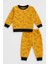 Erkek Çocuk Sarı Dinazor Desenli Pamuklu Eşofman Takımı 3