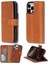 Apple iPhone 16 Pro Max Uyumlu, Hakiki Deri, El Yapımı, Cüzdanlı Kılıf, Karamel 5