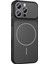 Iphone 16 Pro Max Uyumlu Kılıf Magsafe Şarj Destekli Cam Çerçeveli Lüks Kapak 2