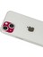 Litae Trend Bfs iPhone 13 Rainbow Kamera Lens Koruma Cam - Koyu Kırmızı 1