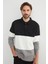 Renk Bloklu Polo Yaka Yarım Düğmeli Pike Sweatshirt 5