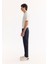 Erkek Lacivert Yanı Lastikli Viskon Karışımlı Slim Fit Chino Pantolon A52Y3053 3