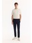 Erkek Lacivert Yanı Lastikli Viskon Karışımlı Slim Fit Chino Pantolon A52Y3053 7