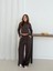 Balıkçı Yaka Örme Takım Kahve ST265865 4