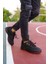 Unisex Trekking Ayakkabı Siyah Kırmızı Kaymaz Taban Su Geçirmez Özellikte 8