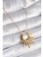 Gold Renk Güneş Model Vintage Kadın Kolye - BKO9521-ST 1