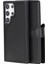 Samsung Galaxy S24 Ultra Uyumlu, Deri Cüzdanlı Kılıf, Parlak Siyah 2