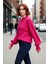 Kadın Oversize Basic Uzun Balon Kol Selanik Dokuma Triko Kazak 100% Akrilik Soğuk Havalar Kaliteli 3