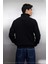 Erkek Casual Giyim Için Ideal Regular Fit Düz Desen Fermuarlı Balıkçı Yaka Kalın Triko Kazak 3