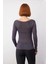 Kadın Konforlu Casual Düz Desen Uzun Kollu Viskoz Materyal Regular Kalıp Ince Triko Bluz Kaliteli 2