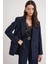 4516 Kadın Bezayağı Blazer Ceket Lacivert 1