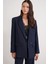 4516 Kadın Bezayağı Blazer Ceket Lacivert 4