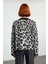 Kadınlar Için Cool Comfort Oversize Düşük Kol Triko Kazak Animal Desen Kış Şıklığı Kaliteli 3