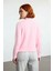 Kadın Cool Comfort Oversize Dik Yaka Triko Kazak Basic Rahat Kışlık Bordo Günlük Şıklığı Tamamlar 3