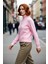 Kadın Cool Comfort Oversize Dik Yaka Triko Kazak Basic Rahat Kışlık Bordo Günlük Şıklığı Tamamlar 4