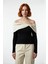 Kadın Vücudu Saran Fitilli Carmen Yaka Triko Bluz Basic Kesim Uzun Kol Şık ve Zarif Görünüm Sunar 1