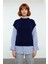 Kadın Basic Regular Kalıp Triko Süveter Gömlek Garnili Yumuşak Dokulu Kış Modası Için Ideal Bir 2