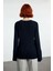 Kadın Regular Kalıp Triko Kazak Peplum Detayı Sürdürülebilir Reglan Kol Orta Kalınlık Günlük 3