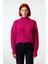 Kadın Modern Oversize Crop Dik Yaka Düşük Kol Kalın Triko Soğuk Hava Kazak Modeli Kaliteli 2