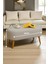 Pufora Büyük Oval Peluş Bench – Ahşap Retro Ayaklı, Dekoratif ve Konforlu Tabure 2