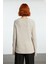 Kadın Regular Kalıp Sürdürülebilir Triko Kazak Reglan Kollu Peplum Detaylı Orta Kalınlıkta Günlük 4