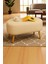 Pufora Büyük Oval Peluş Bench – Ahşap Retro Ayaklı, Dekoratif ve Konforlu Tabure 3