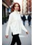 Kadın Oversize Balıkçı Yaka Düşük Kol Akrilik Triko Kazak Kış Sezonu Için Uzun Basic Model 1