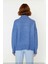 Kadın Oversize Düşük Kol Dik Yaka Uzun Triko Kazak Basic Modern Rahat Kış Günlük Şıklığı Sunar 4