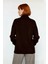 Kadın Oversize Kesim Dik Yaka Reglan Kol Düz Gri Triko Kazak Kışlık Günlük Giyim Için Ideal Seçim 4