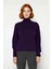 Kadın Oversize Balıkçı Yaka Basic Triko Kazak Kışlık Soğuk Havalar Için Ideal Şıklık ve Rahatlık 2