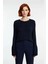 Kadın Regular Kalıp Sürdürülebilir Triko Kazak Reglan Kollu Peplum Detaylı Orta Kalınlıkta Günlük 2