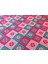Çift Taraflı 3 Mekik Karo Desen Pamuklu Makine Dokuma Kilim 2