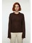 Kadın Oversize Triko Kazak Geniş Ispanyol Kol Bisiklet Yaka Düz Dokulu Kışlık Basic Model Kaliteli 2