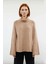 Kadın Oversize Balıkçı Yaka Reglan Kol Triko Kazak Kışlık Rahat ve Şık Günlük Kombinler Için Ideal 2