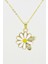 Kişiye Özel 2 İsimli Gold Renk Papatya Kolye bbk24 6