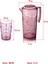 Akrilik Mürdüm Sürahi 2,3 Lt ve 6'lı & Su Meşrubat Kahve Yanı Bardağı 400 ml Seti ( Cam Değildir ) 5