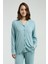 Kadın Gömlek Yaka Önden Düğmeli Pijama TAKIM-8986 2