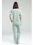 Kadın Yeşil Gömlek Pijama TAKIM-8965 3