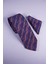Çizgili Mor Kravat & Mendil 1