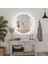 Geometrik Kesimli Dairesel LED Işıklı Ayna – Modern Banyo & Duvar Aynası 3