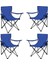 4 Adet Katlanır Kamp Sandalyesi - Piknik Plaj Sandalyesi - (DY.001) - Lacivert - Taşıma Çantalı 1