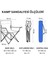 2 Adet Katlanır Kamp Sandalyesi ve Masa Seti - (DY.001) - Mavi/sarı - Plaj Sandalyesi 3