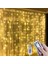 3x3 Metre Peri LED Kumandalı Perde Asma Kancalı Peri LED Yılbaşı LED Gün Işığı LED Işık 8 Modlu Parti Işığı Dekoratif Işık LED Saçak LED Işık Perde LED Yılbaşı Dekorasyon 1