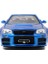 Toys Fast &amp; Furious Fits Nissan Skyline Gt-R (R34) Die-Cast Car, 1:24 Scale Blue 2